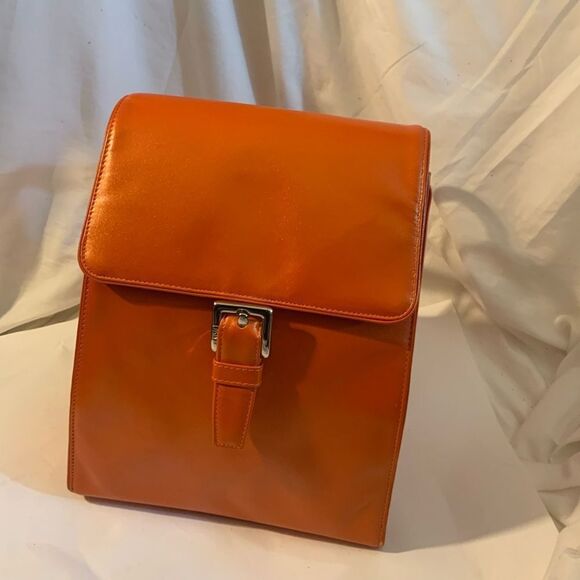 DKNY Handbag backpack Front Buckle  Orange - Picture 1 of 16